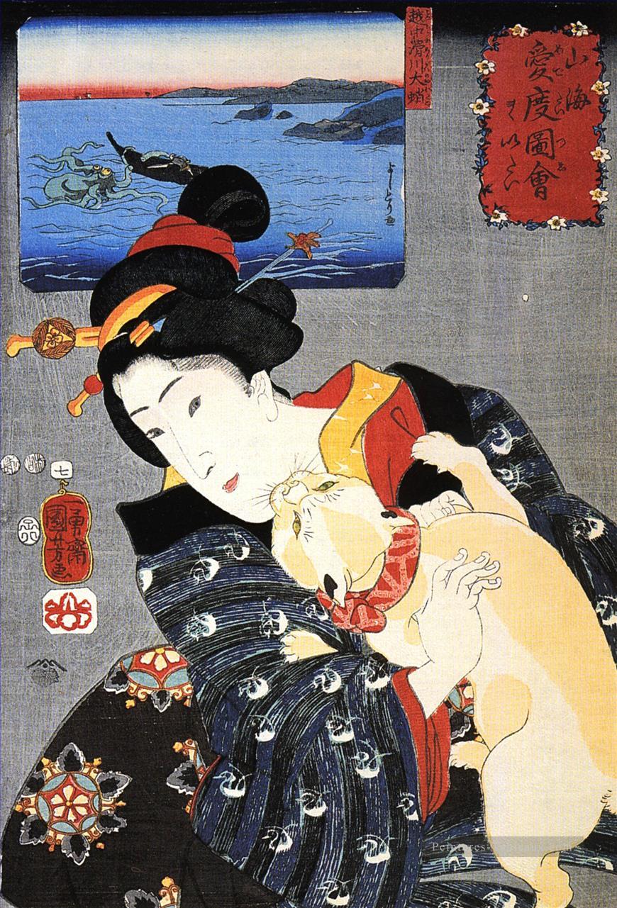 femmes 28 Utagawa Kuniyoshi japonais Peintures à l'huile